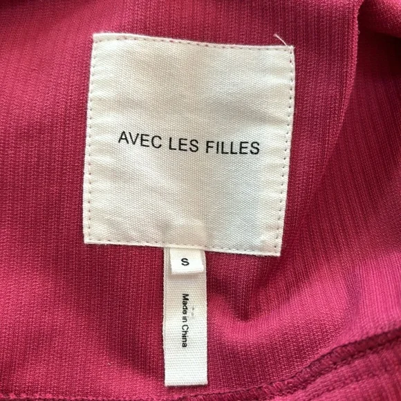 Avec Les Filles Anthro Cropped Corduroy Jacket S Shacket coat Raspberry pink Red - Picture 5 of 14